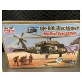 Minicraft UH-60L Black Hawk Medical Evacuation Model Kit 1/48 + Maxwell House NASCAR Die-Cast Lot