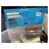 Collection of Enameled Aluminum Gutter End Caps and Fittings