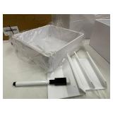 Lifewit White Plastic Storage Boxes Set - Assorted Sizes for Organization