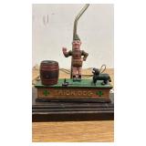 Vintage Trick Dog Mechanical Bank Table Lamp