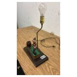 Vintage Trick Dog Mechanical Bank Table Lamp