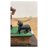 Vintage Trick Dog Mechanical Bank Table Lamp