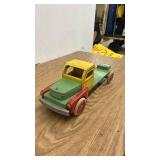 Vintage Wooden Toy Truck with Painted Details