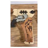 Roy Rogers Cap Gun & Holster Sets with Leather Belts