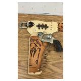Roy Rogers Cap Gun & Holster Sets with Leather Belts