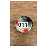 Tin Can with Multicolor Spray Paint and Wrapped Wire