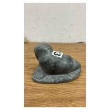 Pair of Inuit Carved Stone Figures - Walrus and Hunter