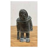 Pair of Inuit Carved Stone Figures - Walrus and Hunter