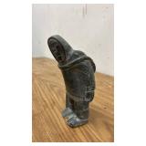 Pair of Inuit Carved Stone Figures - Walrus and Hunter