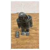 Pair of Inuit Carved Stone Figures - Walrus and Hunter
