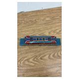 Vintage Red Tin Toy Car with Wired Remote and Train Car