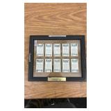 Framed 1910 W.D. & H.O. Wills Fish and Bait Cigarette Cards Set of 10