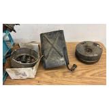 Vintage Motorcycle and Vespa Parts Lot with Manuals and Accessories