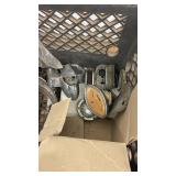 Vintage Motorcycle and Vespa Parts Lot with Manuals and Accessories