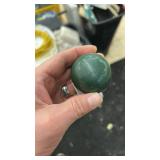 Vintage Green Rubber Handball