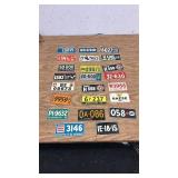 Collection of 20 Vintage Miniature License Plate Replicas Assorted Countries