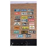 Collection of 20 Vintage Miniature License Plate Replicas Assorted Countries