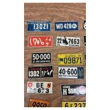 Collection of 20 Vintage Miniature License Plate Replicas Assorted Countries