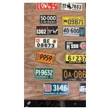 Collection of 20 Vintage Miniature License Plate Replicas Assorted Countries