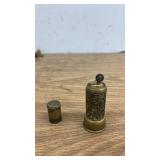 Lot of Antique Skeleton Keys with Ornate Brass Needle Case