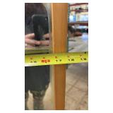 Wood Framed Mirrored Bi-Fold Closet Door with Decorative Glass Panels