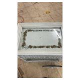 White Wicker Serving Cart with Glass Top - Pelican Pines Design