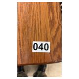 Wood Dining Table with 4 Matching Chairs, Oak Finish