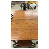 Wood Dining Table with 4 Matching Chairs, Oak Finish