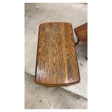 Set of 3 Vintage Wood Drop Leaf Side Tables with Queen Anne Legs