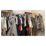 Large Lot of Mixed Clothing Including Shirts, Jackets, and Outerwear