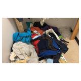 Large Lot of Mixed Clothing Including Shirts, Jackets, and Outerwear