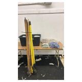 Lot of Mop Handles and Replacement Mop Heads Assorted Types