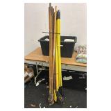 Lot of Mop Handles and Replacement Mop Heads Assorted Types