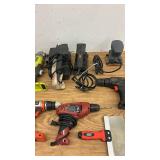 Collection of Assorted Power Tools and Hand Tools Including Black & Decker and Ryobi