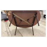 Used Round Folding Table with Metal Legs