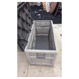 Large Outdoor Plastic Storage Bin with Hinged Lid