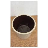2 Gallon Stoneware Crock with Brown Interior, USA Marked