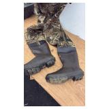 Frogg Toggs Camo Chest Waders Size 12 with Rubber Boots