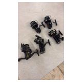 Lot of 5 Vintage Spinning Fishing Reels Garcia and Daiwa Models