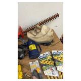 Collection of Power Tools, Extension Cords, Workshop Accessories and Stakes