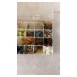 Assorted Fishing Flies and Jigs in Compartment Box