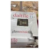 Collection of Assorted Shot Glasses, Vases, and Daltile Glass Mosaic Tile