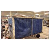 Used Airline Cargo Container with Team USA Graphics and Rolling Base