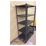 Steel Industrial Shelving Unit with 5 Adjustable Shelves