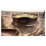 Antique Silver Inkstand with Cut Glass Inkwells