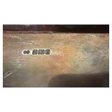 Antique Silver Inkstand with Cut Glass Inkwells