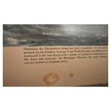 Framed Sinking of the Bismarck Print by Wilfrid Dawson 1943