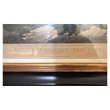 Framed Vintage Lithograph U.S. Military Academy West Point Scenic Print