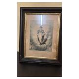 Framed Antique Lithograph Print "The Spirit of the Union" with George Washington