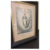 Framed Antique Lithograph Print "The Spirit of the Union" with George Washington